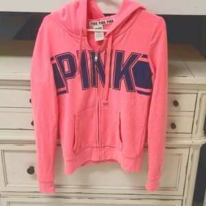 YK2 2000s PINK Victoria's Secret Zip Up Hoodie